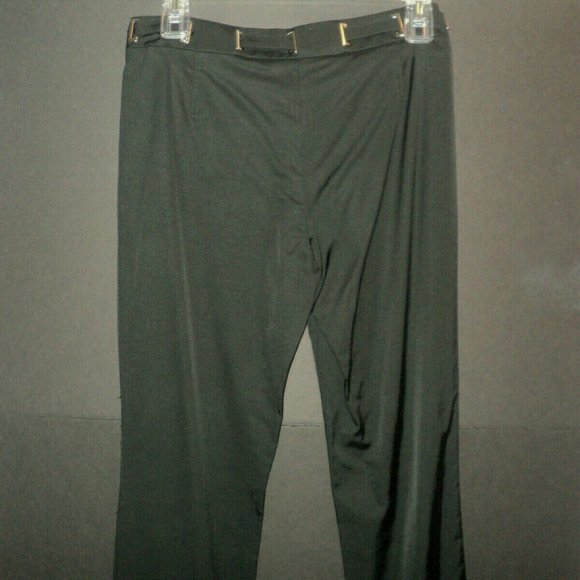 Gianfranco Ferre Italy Pants Women's Size 8 Black Straight Legs Rayon Blend - Picture 5 of 7